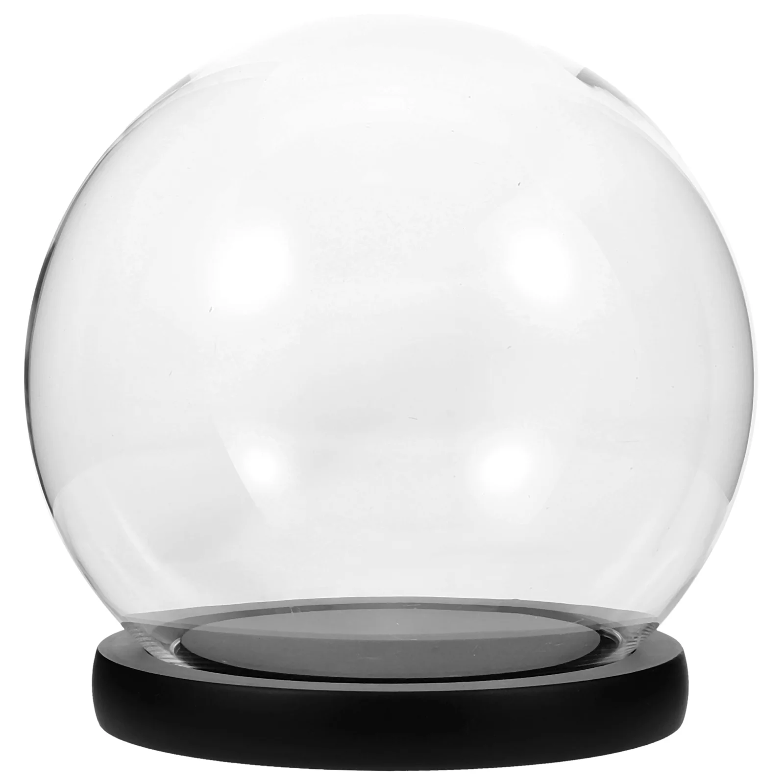 

Dust Dome Rose Globe Home Decor Floral Containers Glass Cover with Base Clear Display