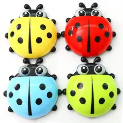 Ladybug Animal Insect Toothbrush Holder Bathroom Cartoon Toothbrush Toothpaste Wall Suction Holder Rack Container Organizer