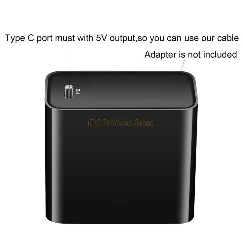 F62C Tipo C Cable alimentación 3V Reemplace 2x 1.5V C D AA AAA Eliminador batería