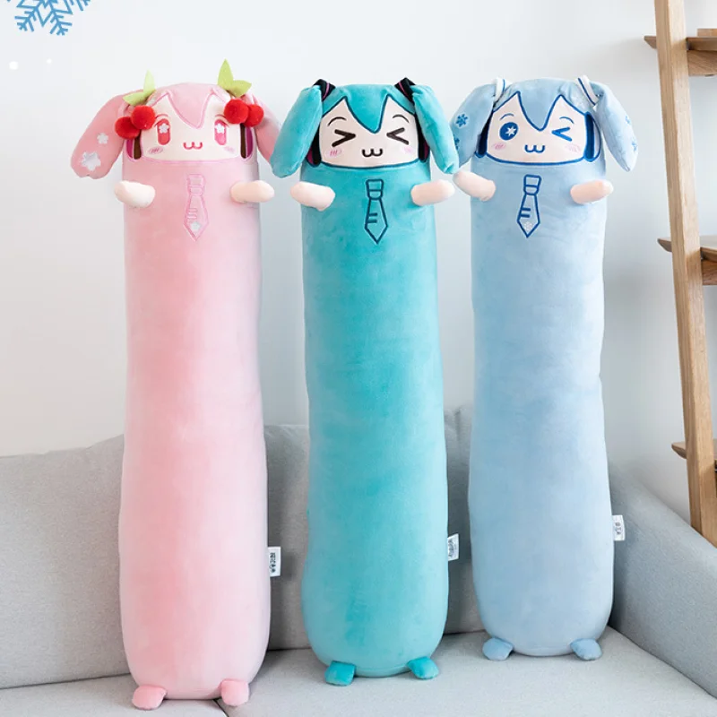 

80CM Anime Hatsune Miku sakura snow Hugging series Kawaii Q version Figure Model Long and cute hugging Pillow Plush toys Gifts