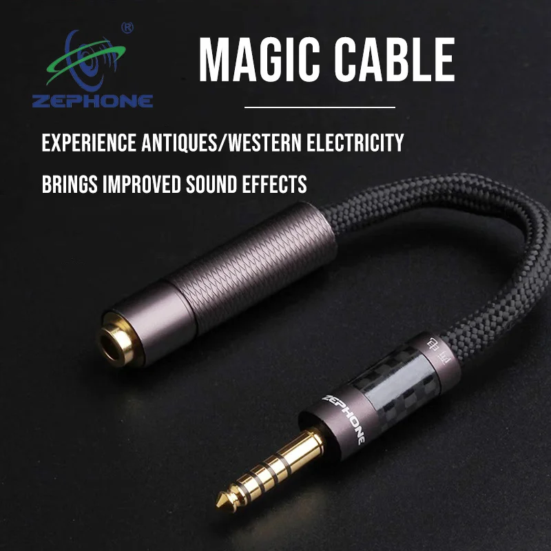 Zephone audio conversion magic cable is suitable for all types of headphones and upgrade cables 3.5mm/4.4mm Audio Extension Cord