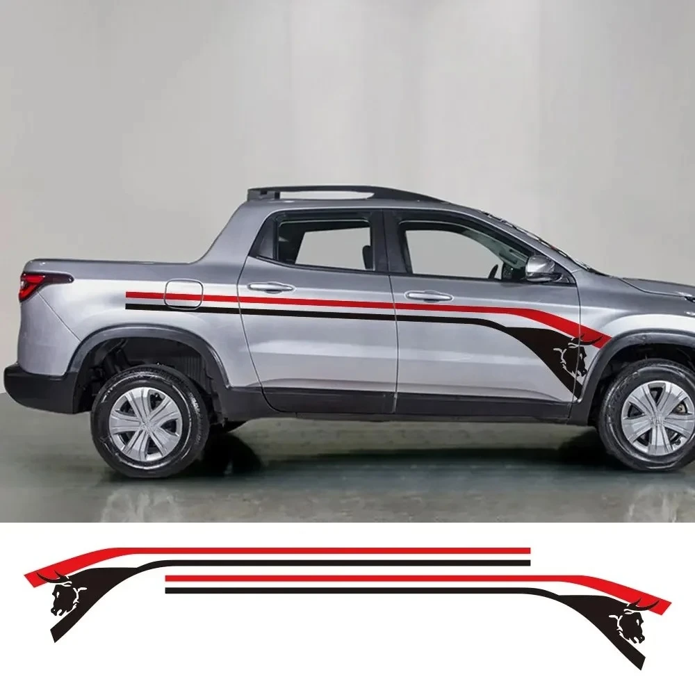 

Pickup Body Side Stickers For Fiat Toro Volcano Freedom Truck Waist Line Vinyl Covers Car Decor Decals Auto Tuning Accessories