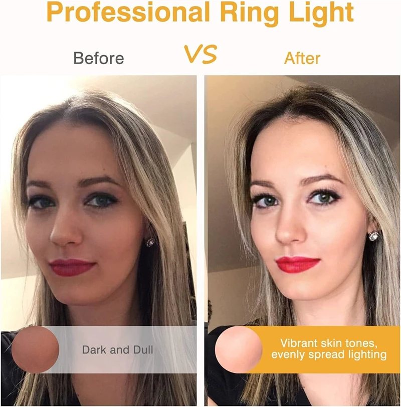 Rechargeable 60 LED Selfie Ring Light Clip for IPhone Mobile Phone Laptop Tablet Fill Portable Ringlight Video Photography Lamp