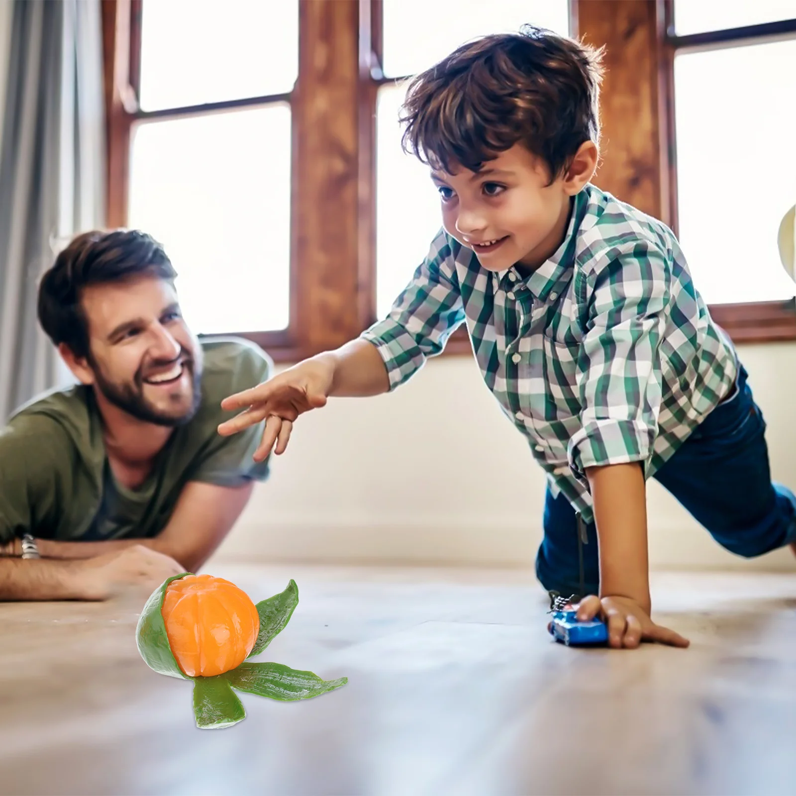 Jouet de décompression en forme d'orange, 2 pièces, anti-Stress, Adorable cadeau éducatif cognitif, jouet de décompression