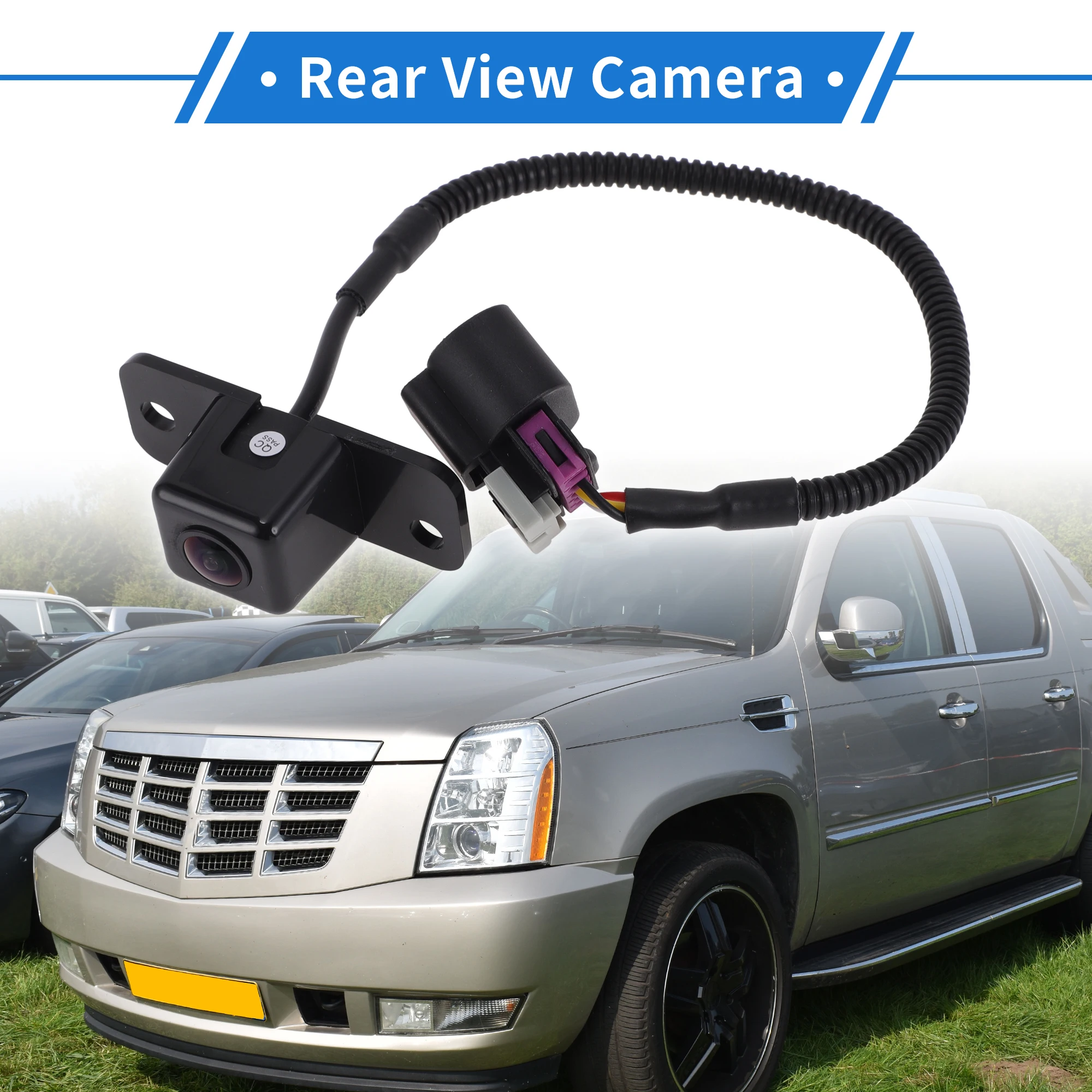 Cámara de visión trasera UXCELL para Chevrolet para Chevy Avalanche para Cadillac Escalade 2007-2008 cámara de asistencia de estacionamiento de matrícula