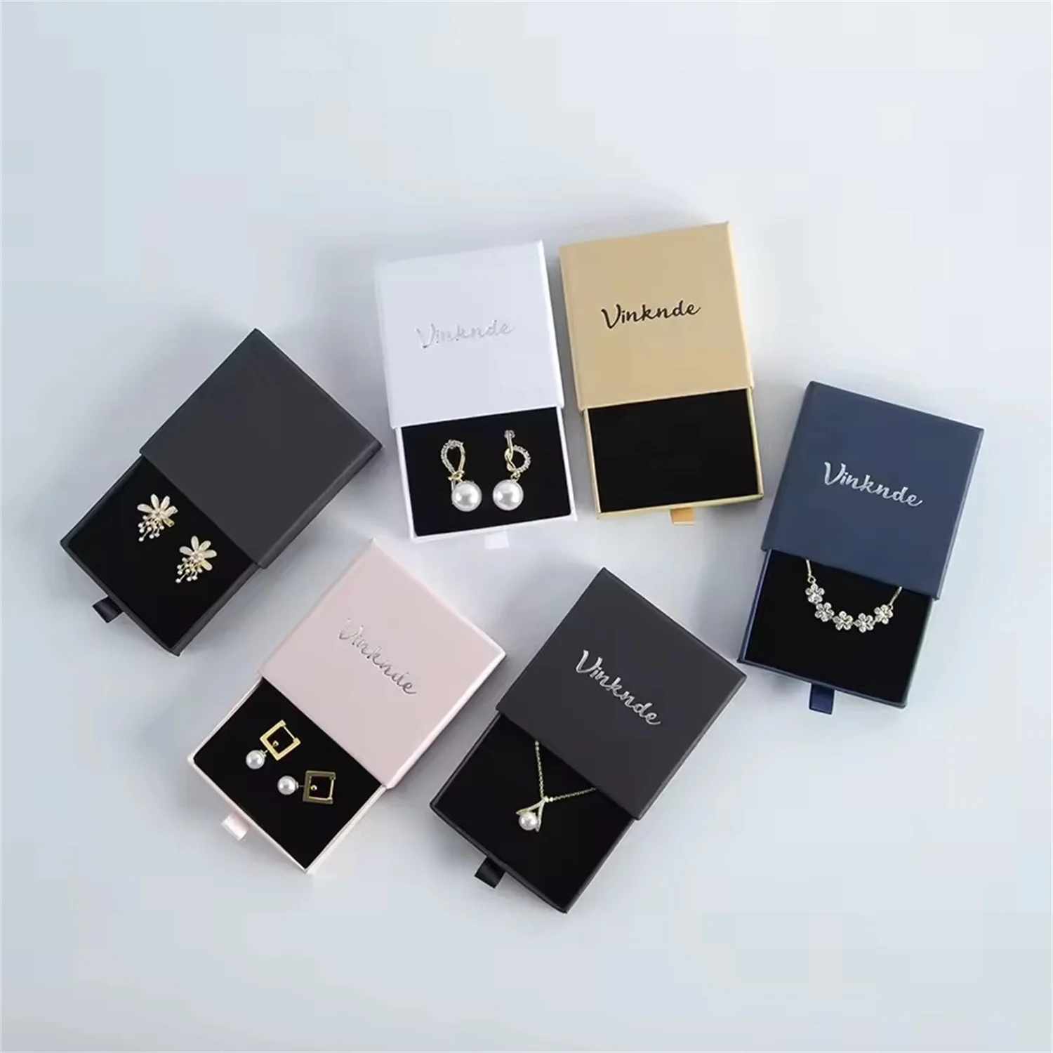 Personalized Jewelry Box Set Beige Custom Engraved Case Polishing Cloth Gift Bags Weddings Anniversaries Valentine's Day Gift