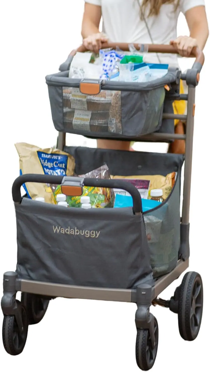 

XCYHeavy Duty Folding Shopping & Utility Cart, Glides Effortlessly - Easy to Maneuver, Lightweight Push & Pull Behind Cart