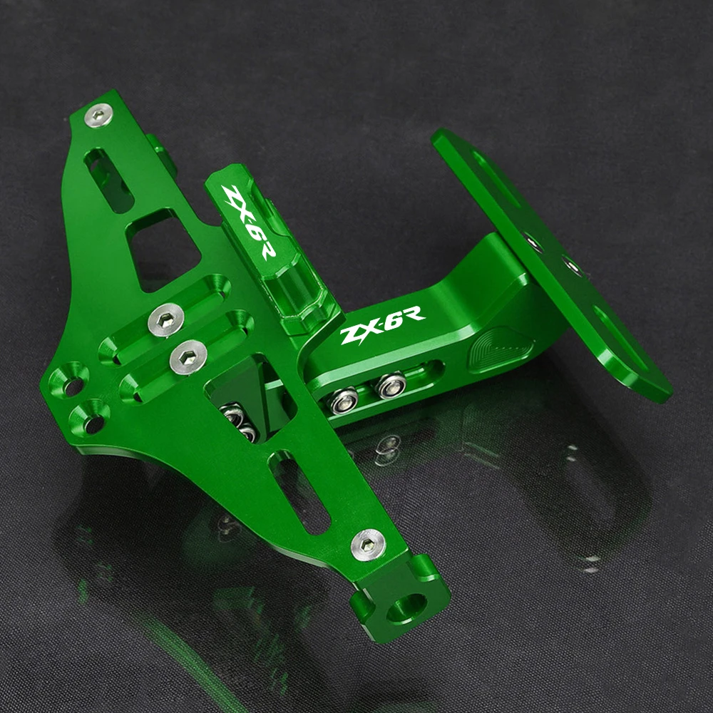 For KAWASAKI ZX6R ZX 6R ZX-6R 2000- 2024 2023 2022 2021 2020 Motorcycle Rear License Plate Bracket Holder LED Turn Signal Light