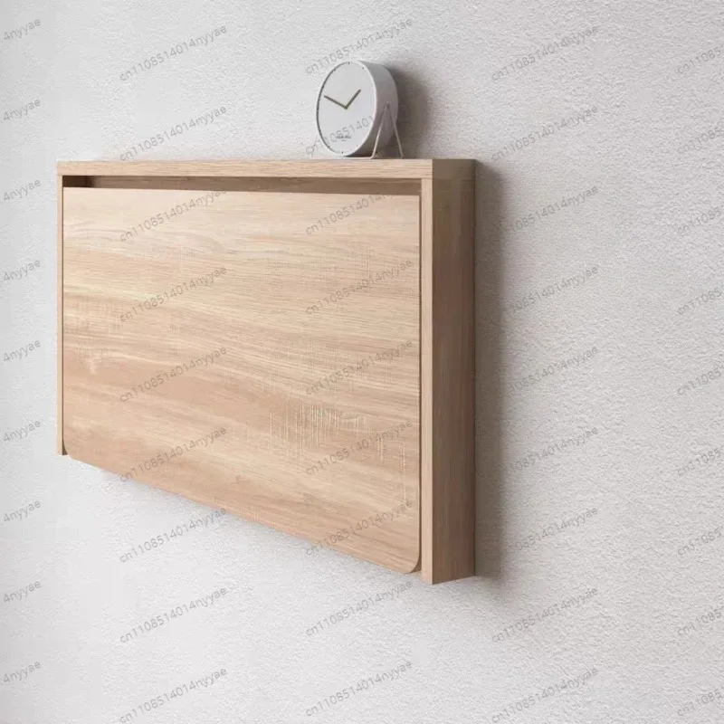 Aufbewahrungsschrank, multifunktionaler Schreibtisch, unsichtbarer, an der Wand montierter Klapptisch aus Massivholz, Computertisch, kleiner Wandtisch