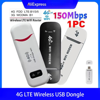 4G LTE Wireless USB Dongle 150Mbps Mobile Broadband Modem Stick with SIM Card Slot for Home Office WiFi Router Adapter