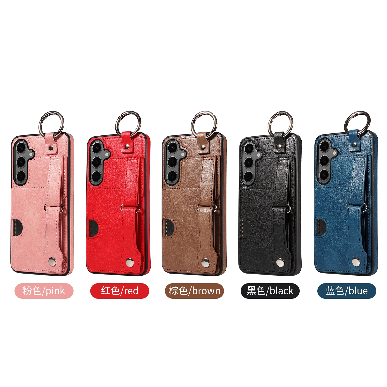 

Wristband card insertion phone protective case PU Inclusive Protective Cover for Samsung Galaxy A55 5G/A73 5G/A35 5G/A25/A23 5G