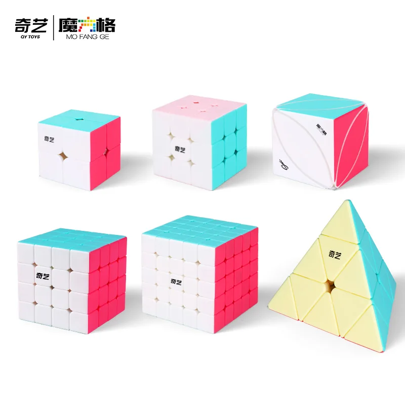 Qiyi Neon Series Magic cube Makaron puzzle decompression toy pyraminx