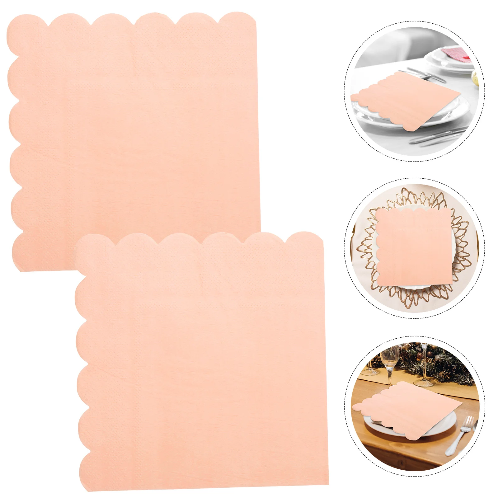 

Wavy Edge Paper Napkins Disposable Dinner Party Napkins For Wedding Holiday Banquet Tabletop Supplies Decorative Napkin