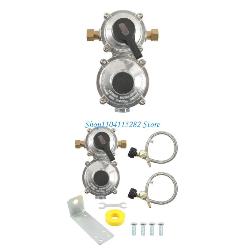 

Heavy Duty Double Connection Caravans Gas Regulator for Heating Cooking Systems