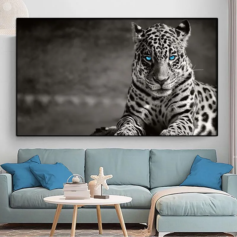 North America Leopard,Canvas Paintings,Vicious Animals,Wall Art Pictures,For Living Room,Bedroom,Home Decor,Poster and Printed