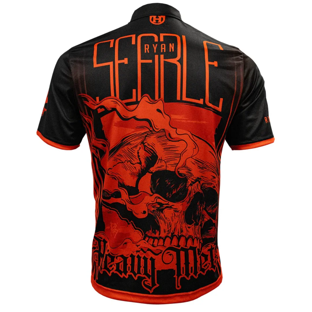 

Ryan 'Heavy Metal' Searle - серия 2, рубашка для дартса, трикотаж для дартса, спортивная быстросохнущая мужская футболка, детская одежда, футболка