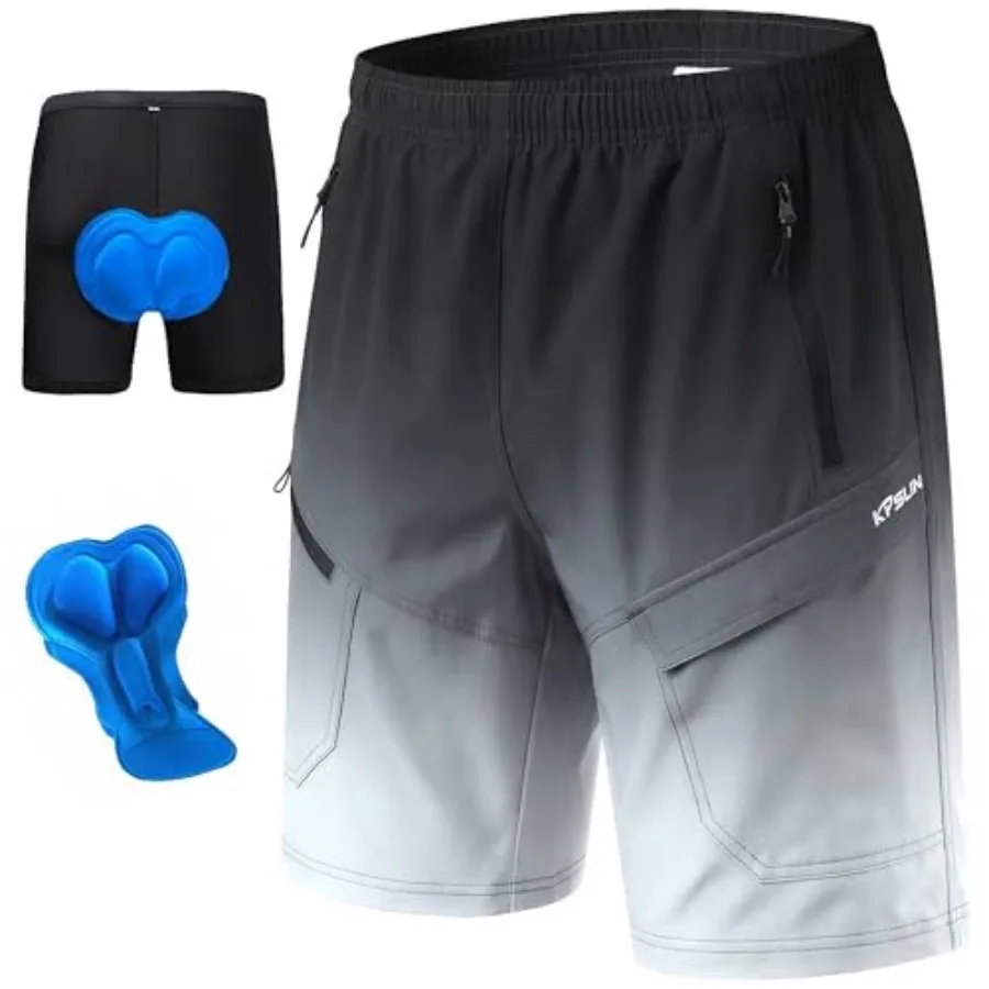 

Men's Mountain Bike Shorts 3D Padded Baggy Bicycle Riding Cycling Shorts Quick Dry Lightweight Biking Shorts