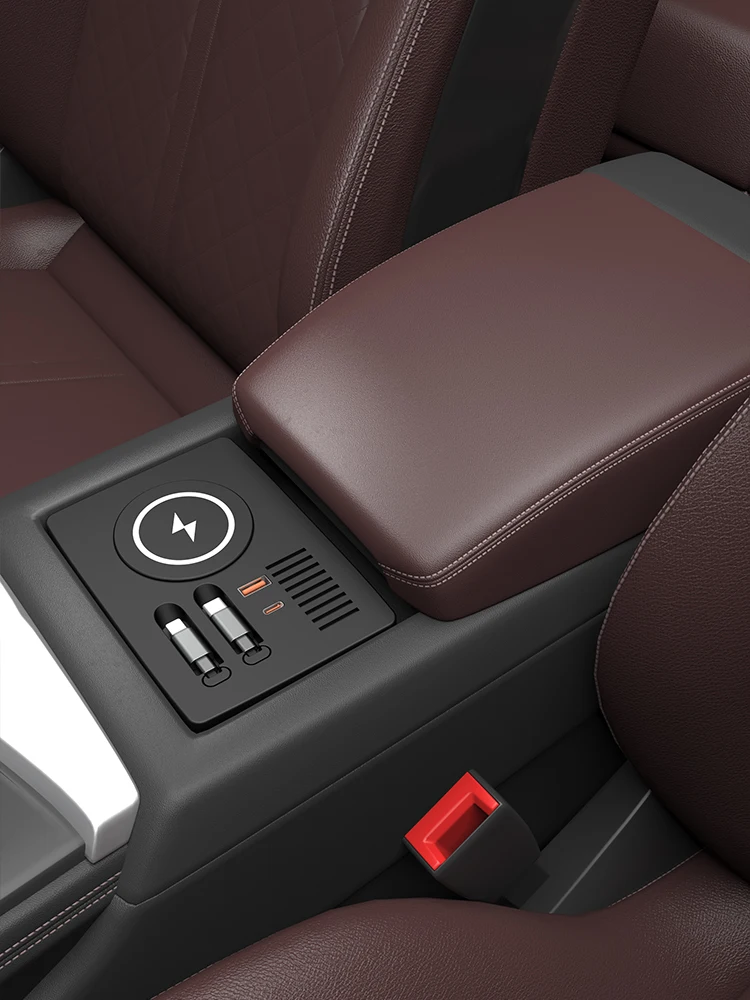 Car Center Console Organizer Wireless Phone Charging Dock Station for Audi A4 B9 2017-2024, A5/S5 2017-2023, S4 2018-2023