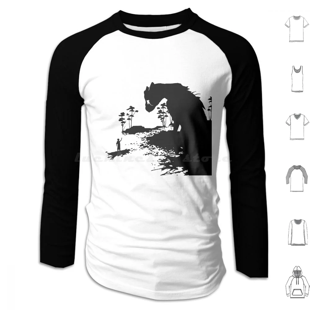 The Last Guardian Sudadera con capucha de algodón de manga larga The Last Guardian Ps4 Drake Dragon
