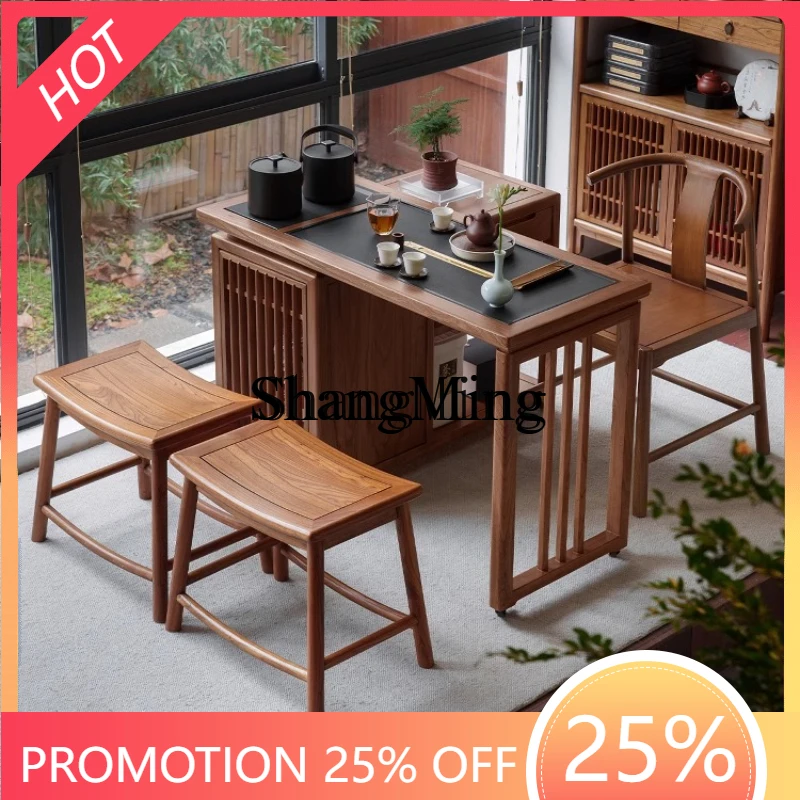 

Журнальный столик из массива дерева CL, вращающийся, для балкона, мобильный, для чаепития, с комплектом стульев, маленький кофейный столик, комбинация с чайником