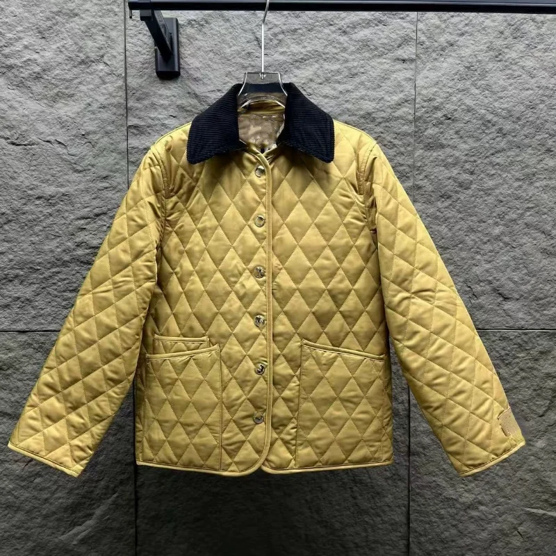 

Женское хлопковое пальто Jaet, зимнее теплое новогоднее золотое доспехи с ромбовидным узором, длинное хлопковое пальто прямого кроя