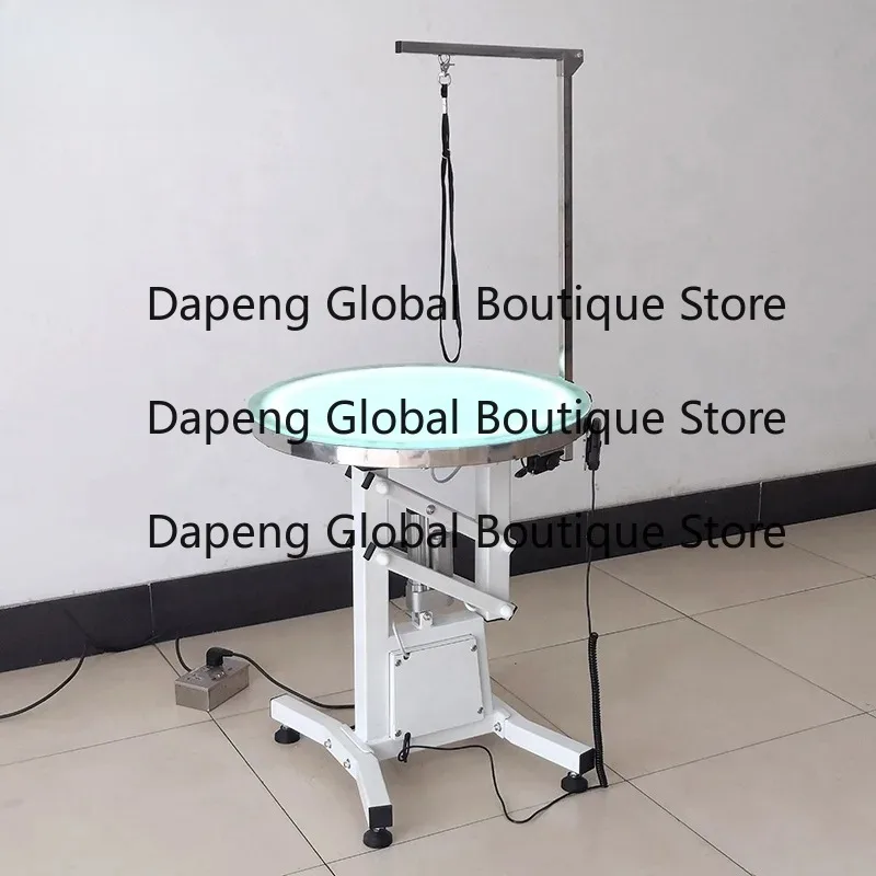 PET Air Lifting Pet Trimming Workstation Built In LED Light Household Pet Beauty Cleaning Bench