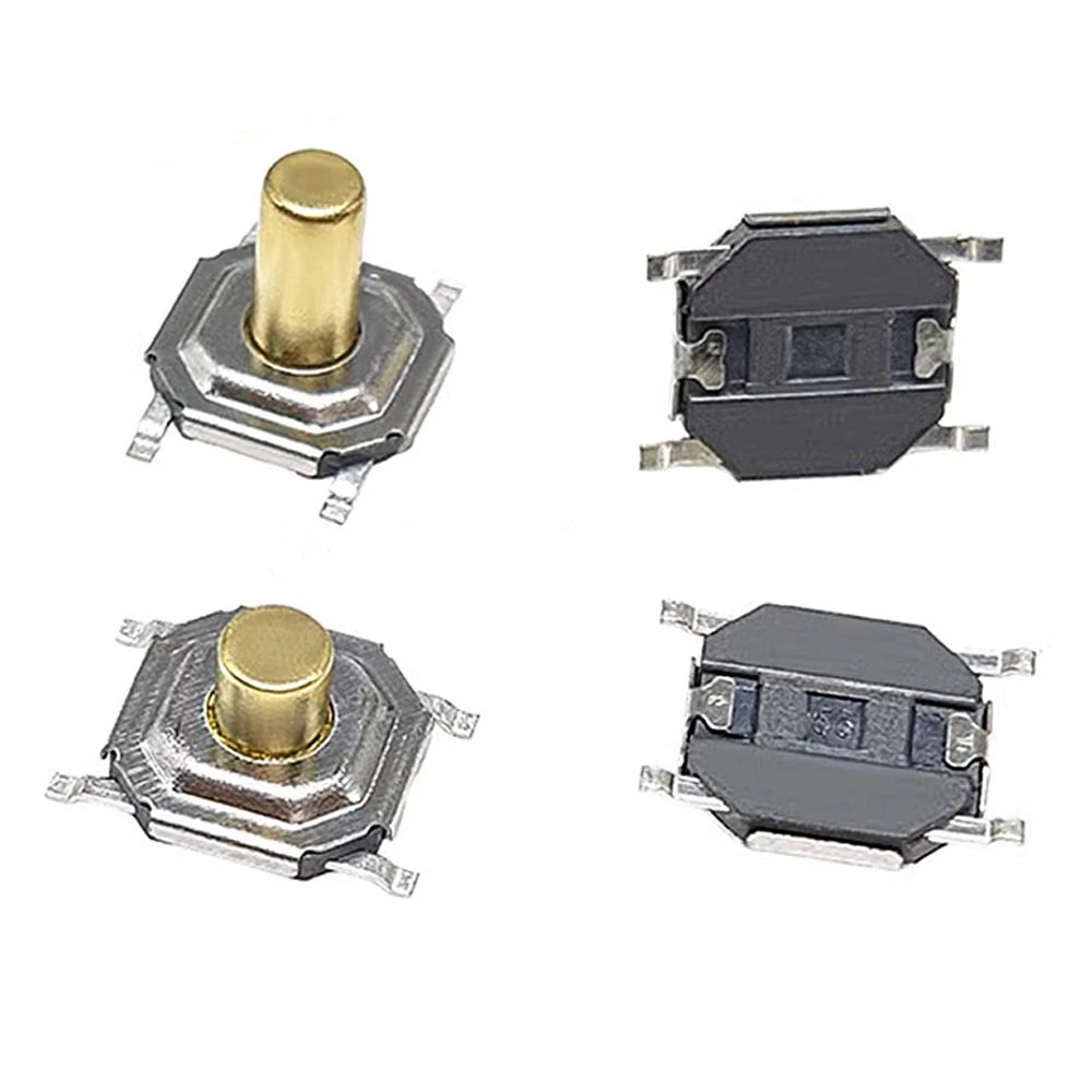 1500–5000 Stück/Rolle, 5,2 x 5,2 mm, Metall-Messingkopf, taktiler Schalter, wasserdicht, staubdicht, SMD, 4-polig, 4 x 4 mm, Licht-Touch-Mikroschalter – Detail 12
