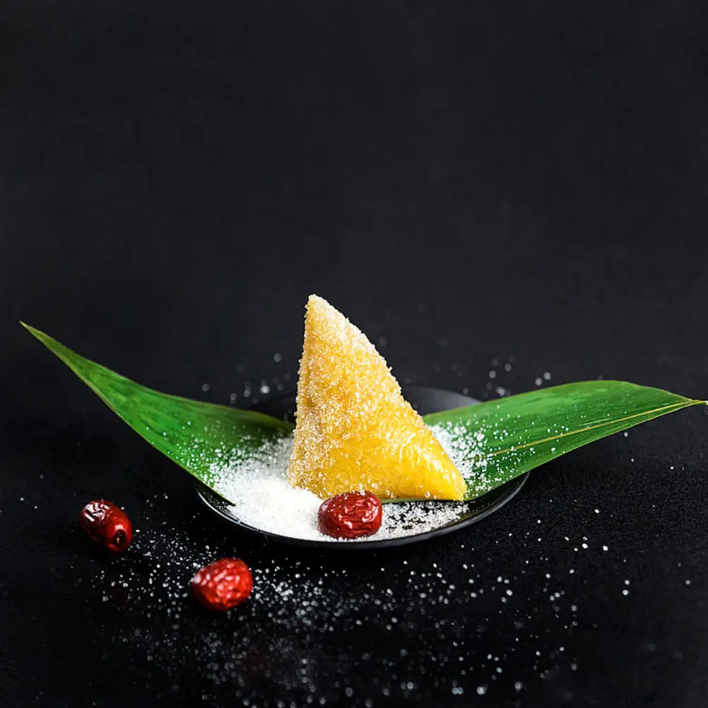 

100 Pcs Bamboo Leaf Arrangement 20x6CM Sushi Tray Ornaments Decorative Leaves Japanese Food Mat Kitchen Bar Accessories