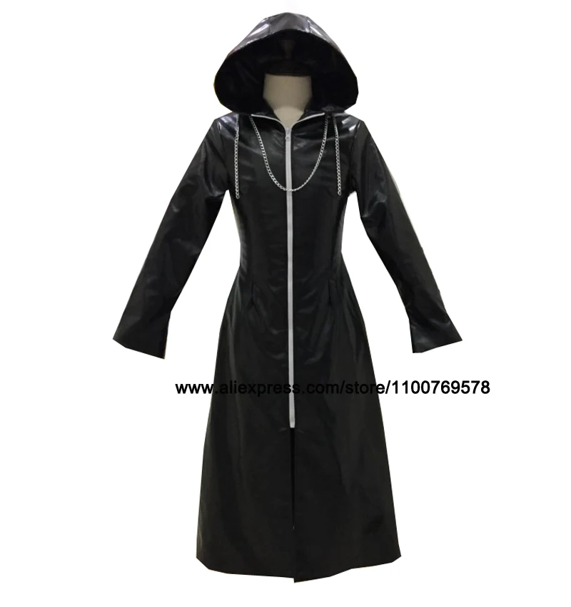 

Custom size Anime Mens Child Kingdom Hearts Organization XIII Game Cosplay Costume Cloak Zipper Jacket Coat