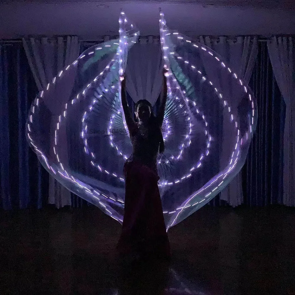 350 Stuks Leds Volwassen LED Vleugels Buikdans Isis Vleugels Halloween Wing Prop LED Cape Lamp Wing Buikdans Kostuums