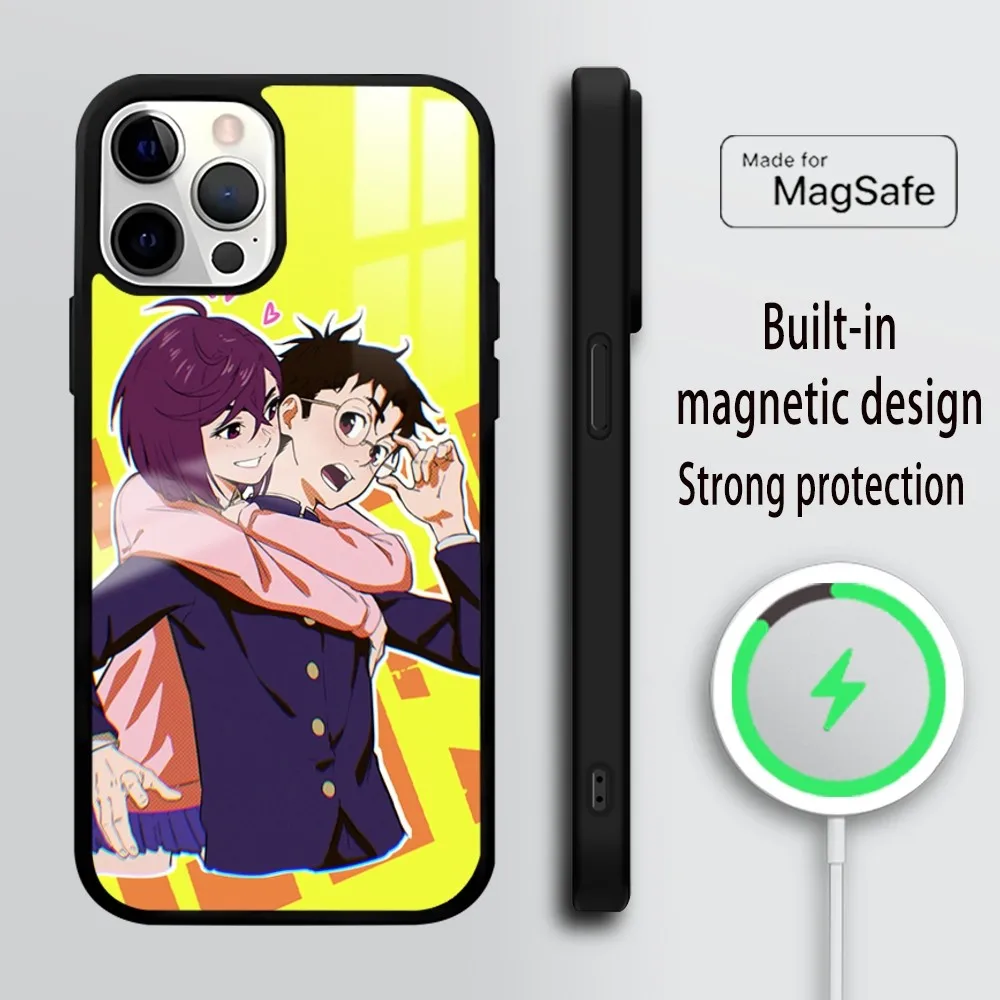 Anime D-DandadanES Phone Case For iPhone 16 15 14 13 12 11 Pro Max Plus Mini Mirror Wireless magnetic case