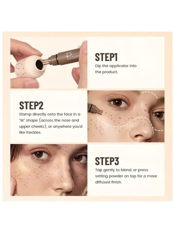 Freckle Stamp Makeup Pen Waterproof, Natural Look Dot Freckles, Long Lasting, Sweatproof, Beginner Friendly
