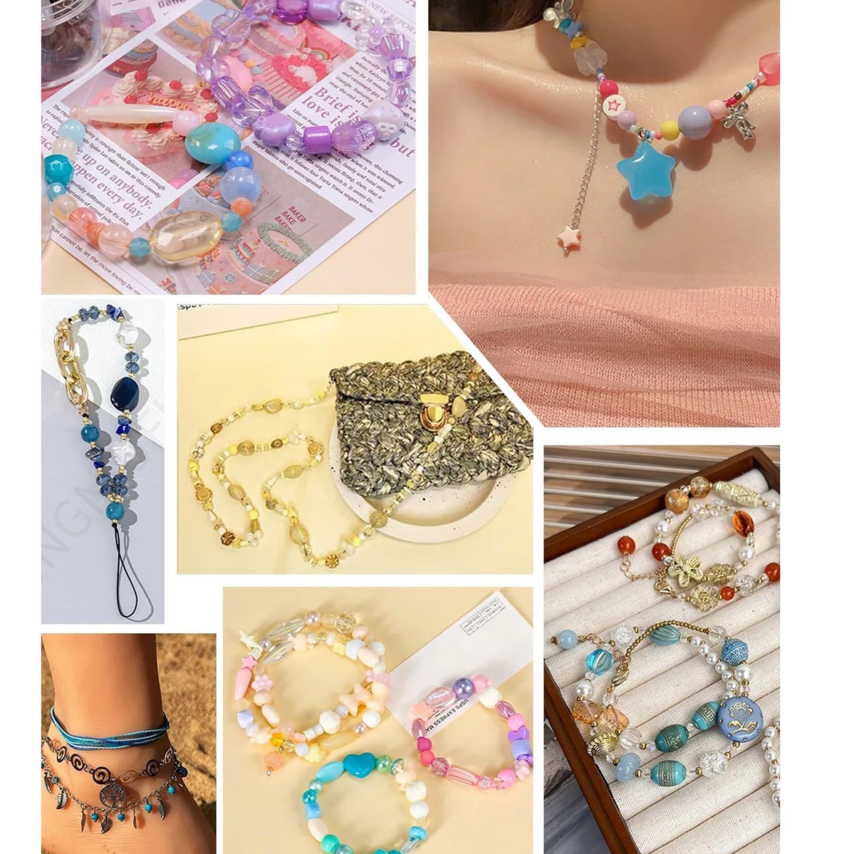 خمر الباروك الاكريليك حبة صندوق أعمى ، DIY بها بنفسك ، قلادة اليدوية ، سوار ، قلادة مطرز ، اكسسوارات المجوهرات ، 30 جرام