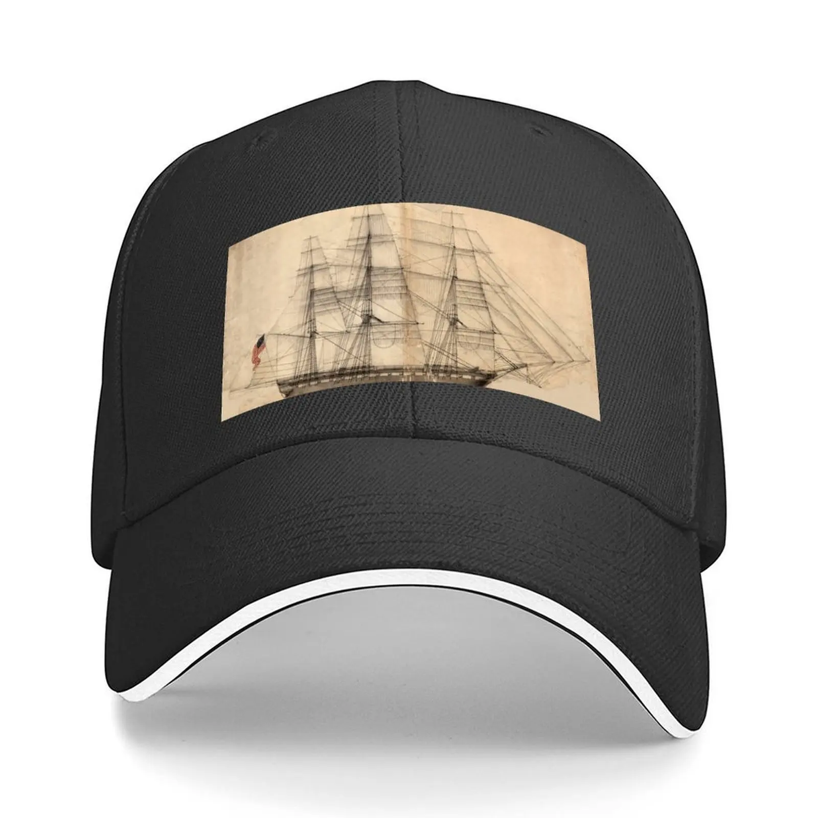 

USS Constitution Baseball Cap Mountaineering summer hat Vintage Fishing cap Women Caps Men's