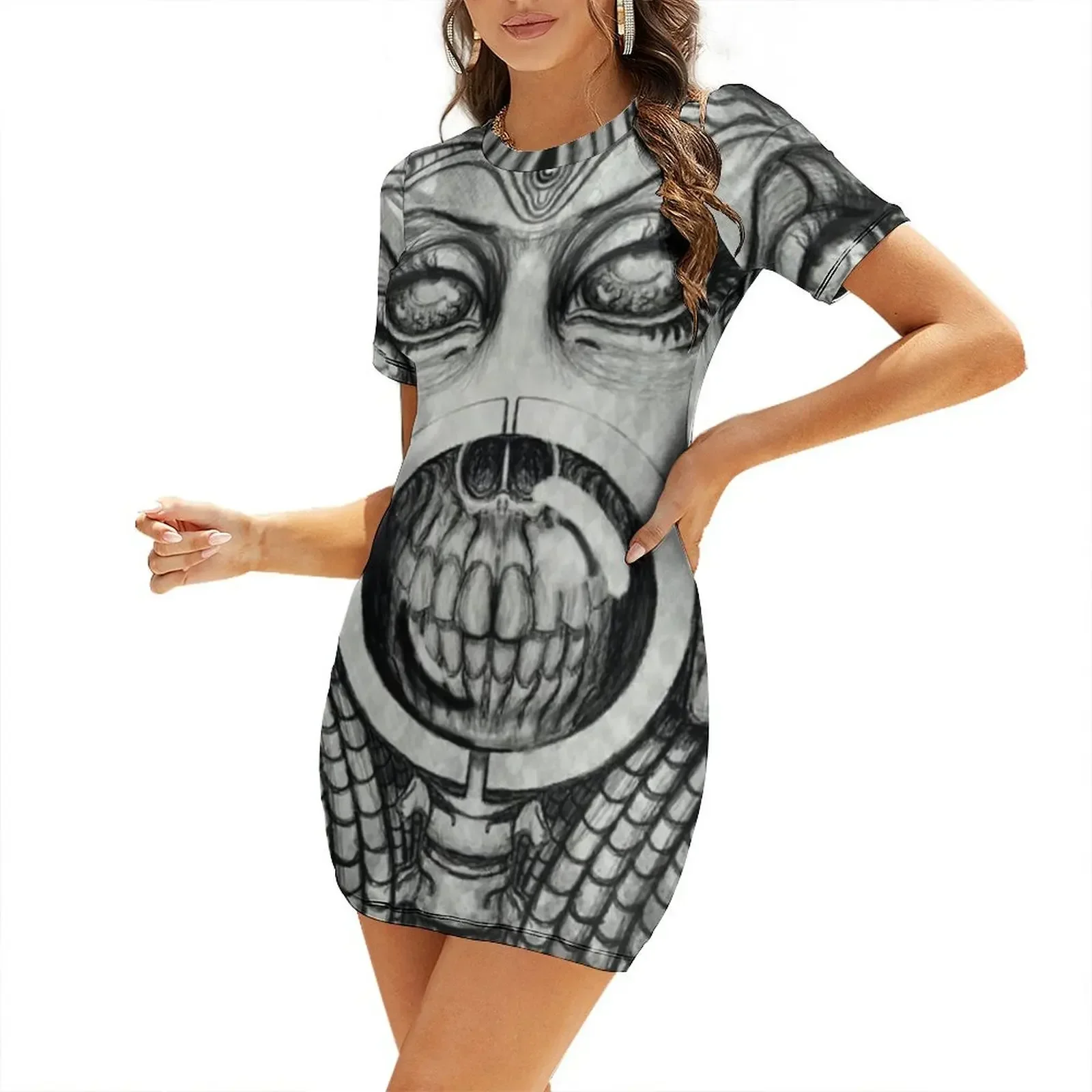 

Giger inspired Diva Short-Sleeved Dress woman dress Woman dresses dresses for women 2026