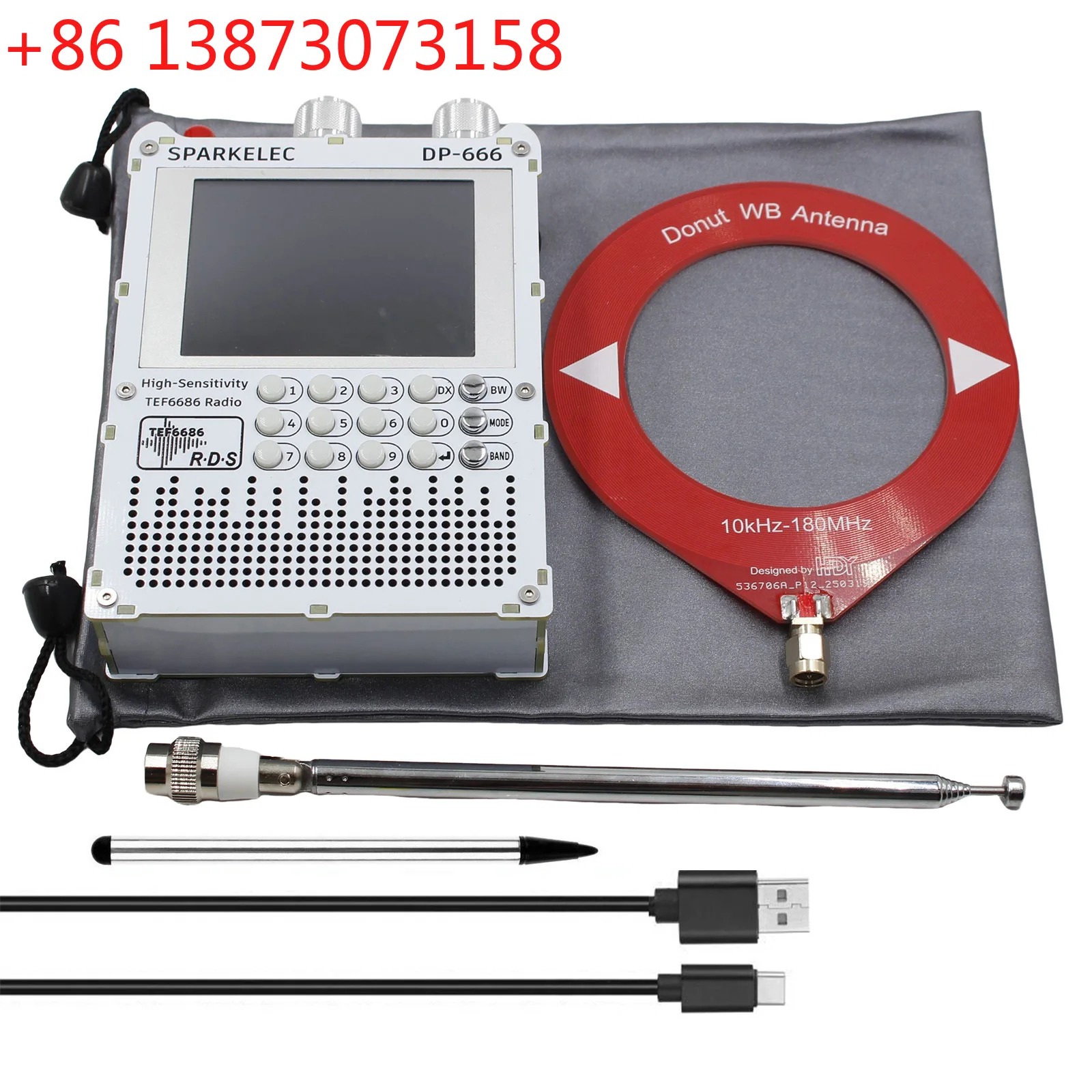 TEF6686 DSP Radio High Sensitivity, Full Band FM AM, Shortwave + Donut Antenna
