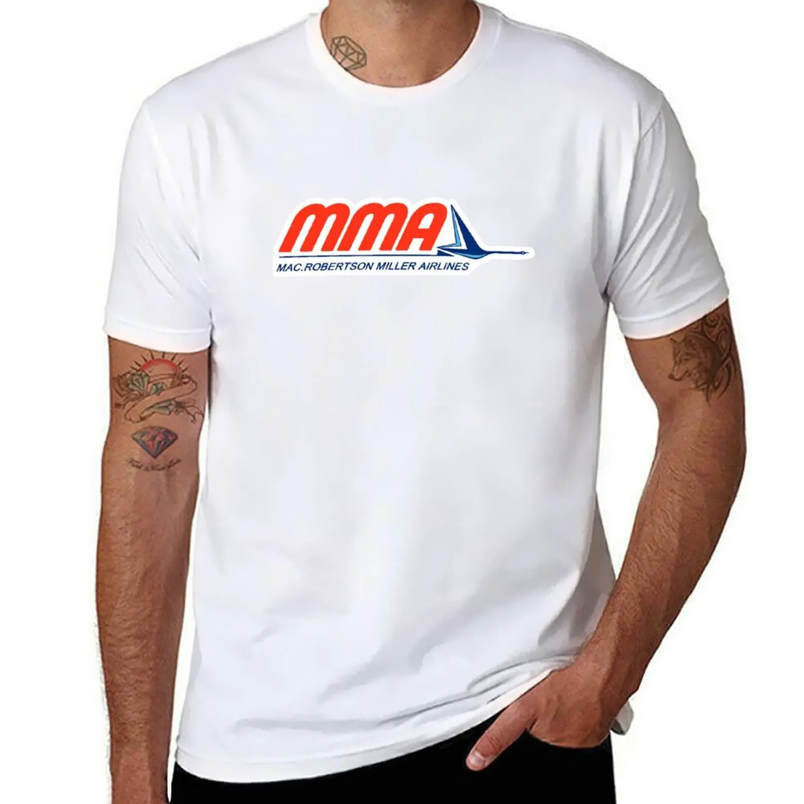 MacRobertson Miller Airlines Logo (1950s-1984) T-Shirt man t shirt summer t shirts for man cotton t shirts cotton 100% T-Shirt