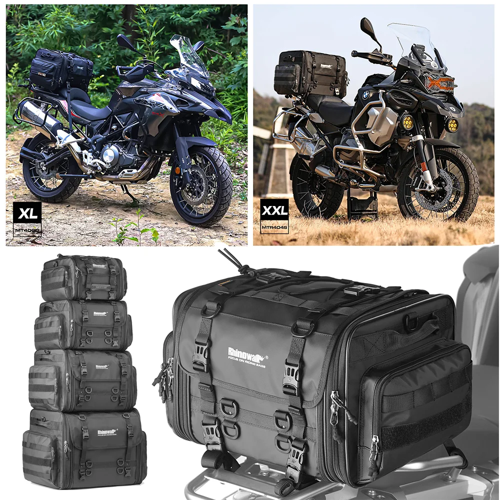 

Rhinowalk мотоциклетная сумка на заднее сиденье, непромокаемая 19-80 л, расширяемая седельная сумка для двигателя, багажная корзина, аксессуары для двигателя, 1 шт.