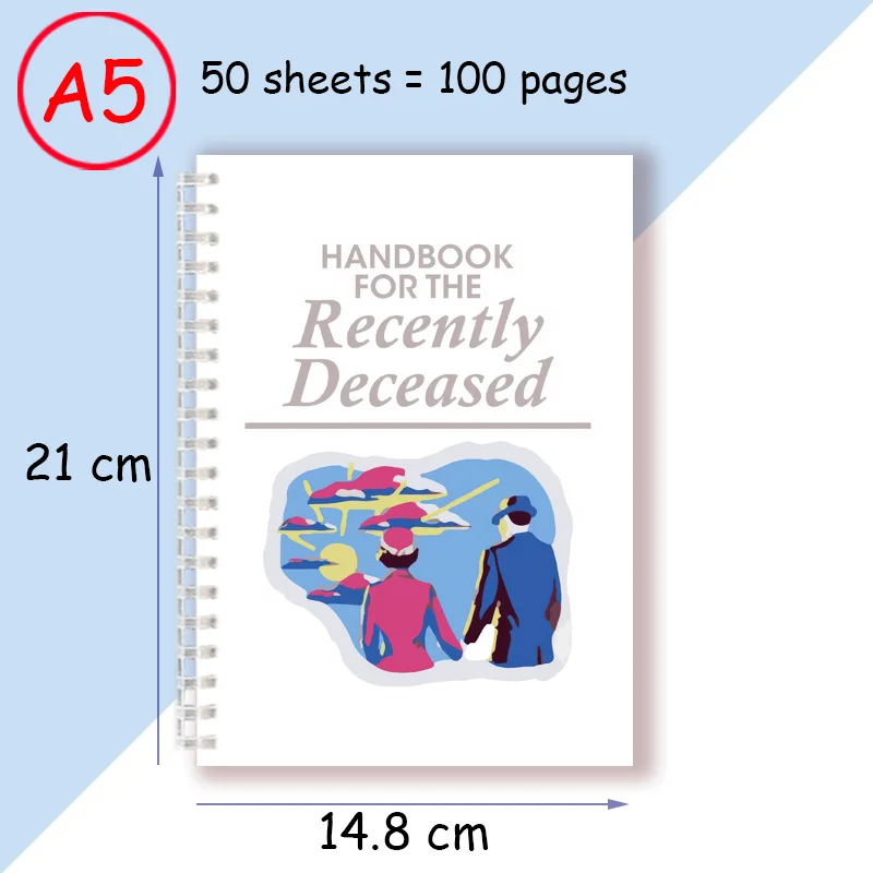 "دليل الموتى مؤخراً" - دفتر ملاحظات حلزوني - 100 صفحة، لتسجيل تحية الذكرى - زميل صديق العائلة #5