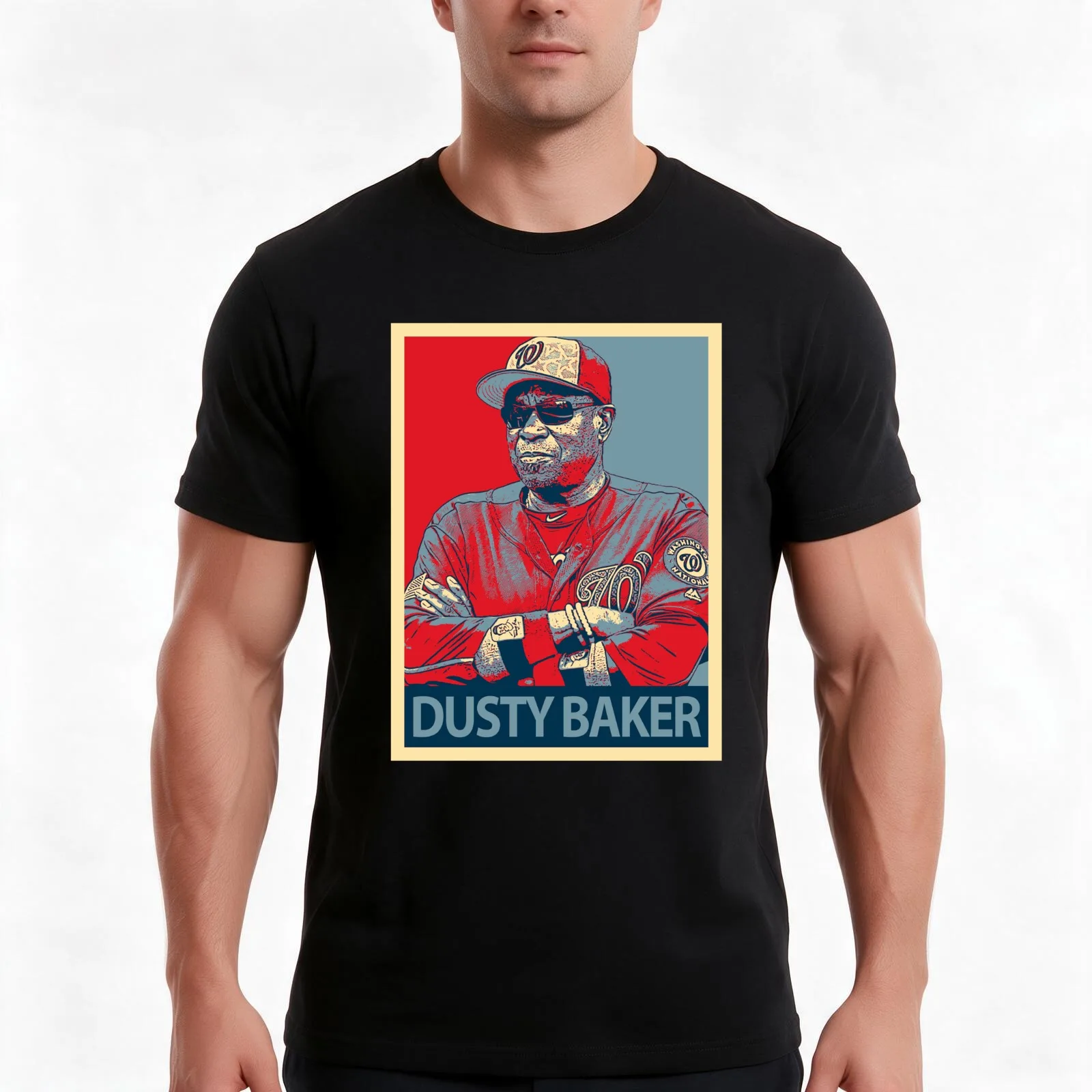 Dusty Baker T-Shirt Summer Casual Cotton Tee Oversized Streetwear Tops Vintage Graphic Print Loose Fit Short Sleeve