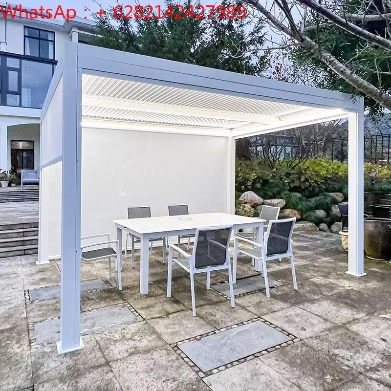 

Павильон для улицы павильон для двора виллы из алюминиевого сплава садовый в сборе тент современный простой китайский солнцезащитный козырек