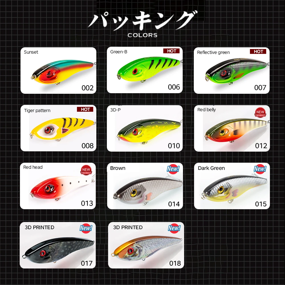 Hunthouse Jerkbait Musky Buster Pike Fishing Lure 11.5/14.5cm 32/52g Jerk VIB Baits Slow Sinking Big Bass Pesca westin LW129
