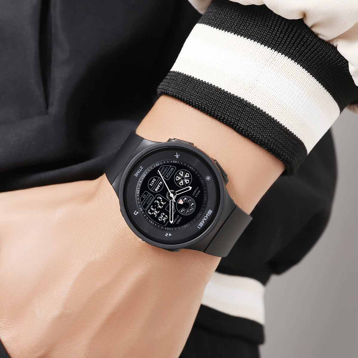 SKMEI موضة عادية ساعة تنبيه إلكترونيات ساعة رياضية مقاوم للماء ساعات المعصم الساعات الرقمية للرجال النساء Horloges Mannen