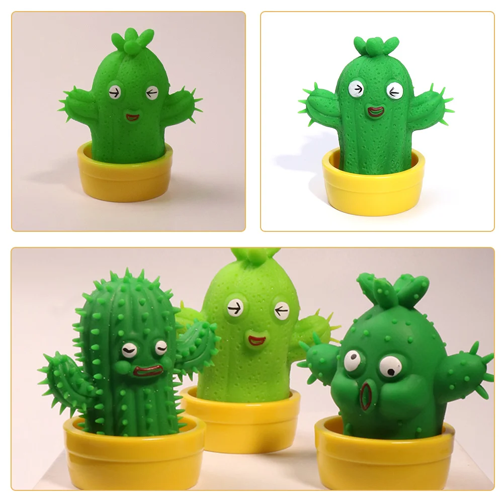 

Cactus Shaped Squeeze Item Anxiety Relief Novelty Stress Relief Lightweight Finger Sensory Fun Office Decor Gift