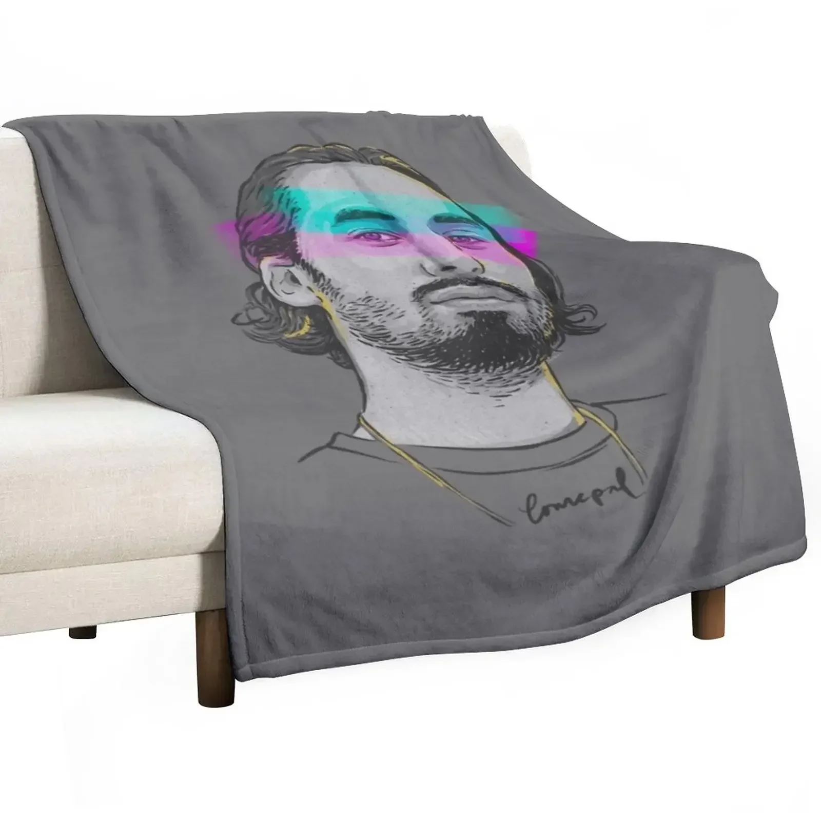 Lomepal iconic portrait Throw Blanket Beach Beautifuls Furrys Decorative Throw Blankets