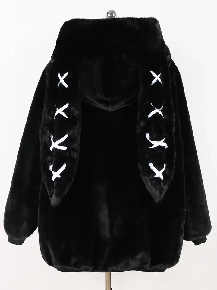 Nerazzurri Autumn Winter Sweet Cute Kawaii Soft Thick Warm Faux