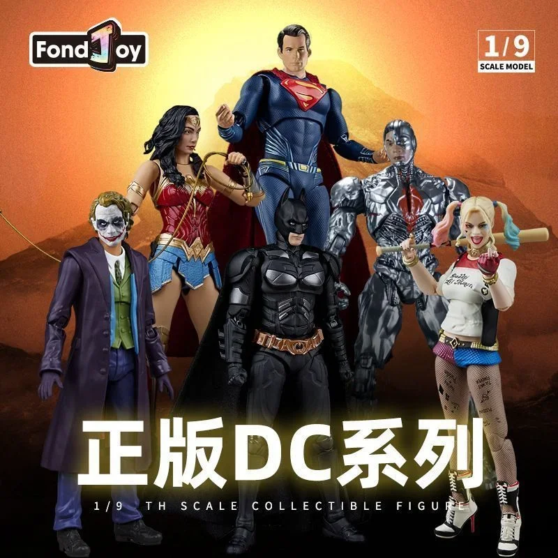 FondJoy Auténticas figuras de acción de coleccionista de DC Comics de 7 pulgadas - Batman Superman Cyborg Harley Quinn Wonder Woman Joker Anime