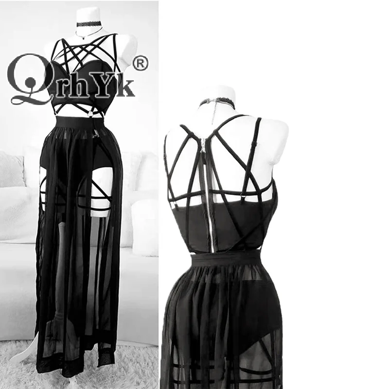 

Woman Gothic Outer Beach Wrap Skirt Chiffon Sarong Cover-Up Swimwear Outfit