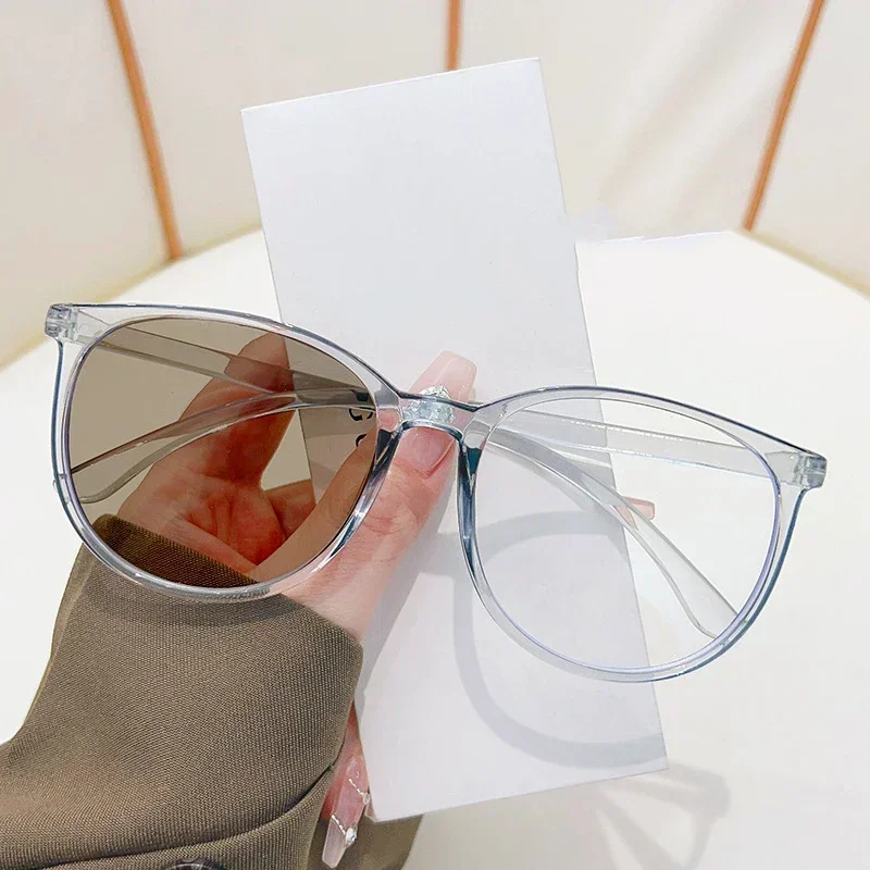 Men Women Photochromic Reading Glasses Vintage Outdoor Smart Intelligent Sunglasses Unisex Retro Presbyopia Eyeglasses Frame