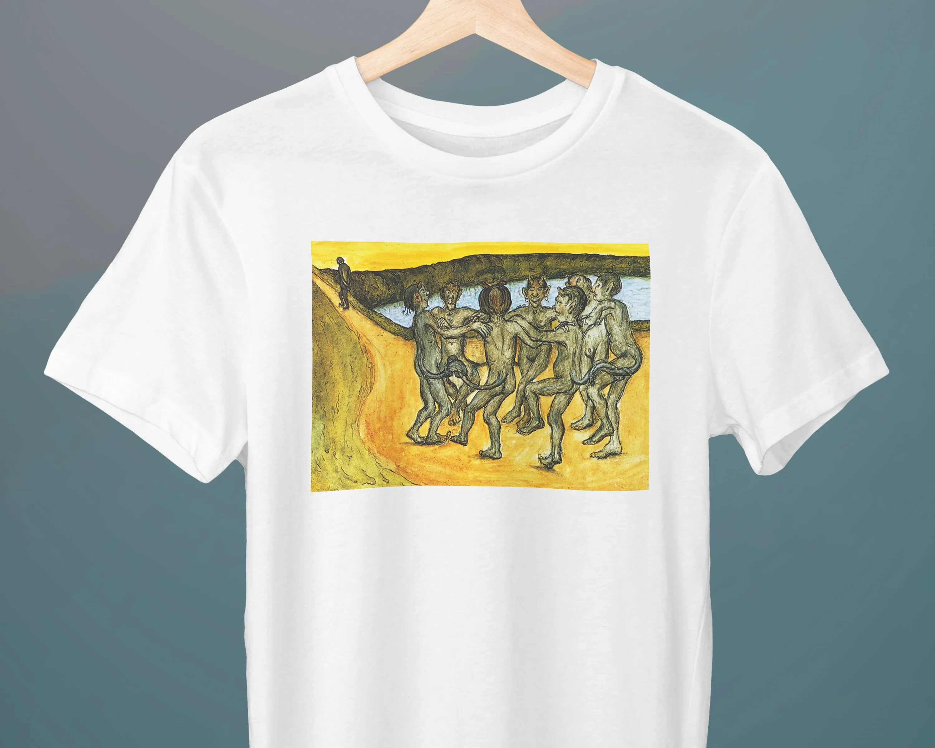 Round Dance Hugo Simberg Painting Unisex T-shirt Symbolism